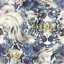 Impressão digital de flores em tecidos de seda (sz-0099)